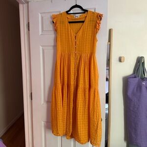 Heinui Pia Dress in Marigold Checks